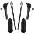 thumbnail image 1 of Detroit Axle - Front 6pc Tie Rods Kit for 08-10 Chrysler Town & Country Dodge Grand Caravan, 09-11 VW Routan, 4 Inner Outer Tie Rods 2 Boots Replacement, 1 of 7