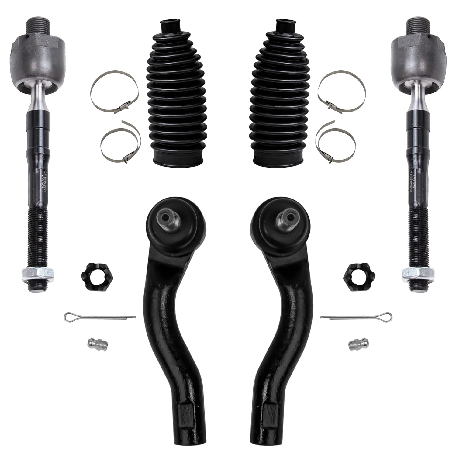 Detroit Axle Front 6pc Tie Rods Kit for 20062012 Ford Fusion Lincoln MKZ Zephyr 0609 Mercury