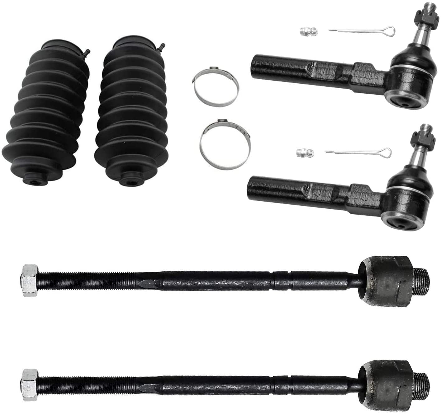 Detroit Axle Front 6pc Tie Rods Kit for 2WD Chevrolet Silverado GMC