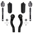 thumbnail image 1 of Detroit Axle - Front 6pc Tie Rods Kit for Ford Fusion Lincoln MKZ Zephyr Mercury Milan, 2 Boots 4 Tie Rod End Links Replacement, 1 of 7