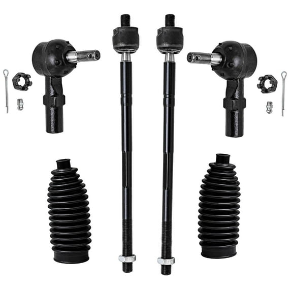 Detroit Axle - Front 6pc Tie Rods Kit for Toyota Camry Avalon Sienna Solara Lexus ES300, 4 Outer Inner Tie Rods 2 Boots Suspension Kit Replacement