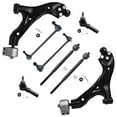 thumbnail image 1 of Detroit Axle - Front 8pc Control Arms Kit for 05-07 Chevrolet Equinox Pontiac Torrent, Lower Control Arms with Ball Joint Outer Inner Tie Rods Sway Bar Links 2005 2006 2007 Replacement, 1 of 7