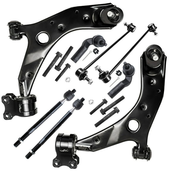 Detroit Axle - Front 8pc Control Arms Kit for 2004-2009 Mazda 3 Sport, 2006-2017 5, 2 Lower Control Arms with Ball Joints 4 Tie Rods 2 Sway Bars Suspension Kit Replacement