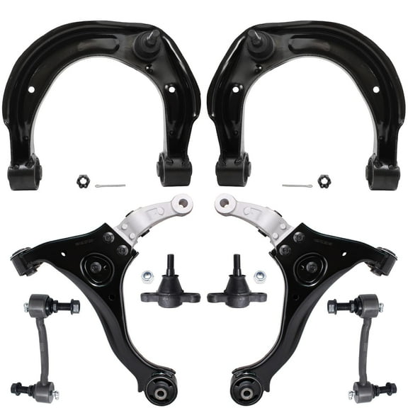 Detroit Axle - Front 8pc Control Arms Kit 2006-2010 Hyundai Sonata, 4 Upper & Lower Control Arms 2 Lower Ball Joints 2 Sway Bars Suspension Kit 2006 2007 2008 2009 2010 Replacement