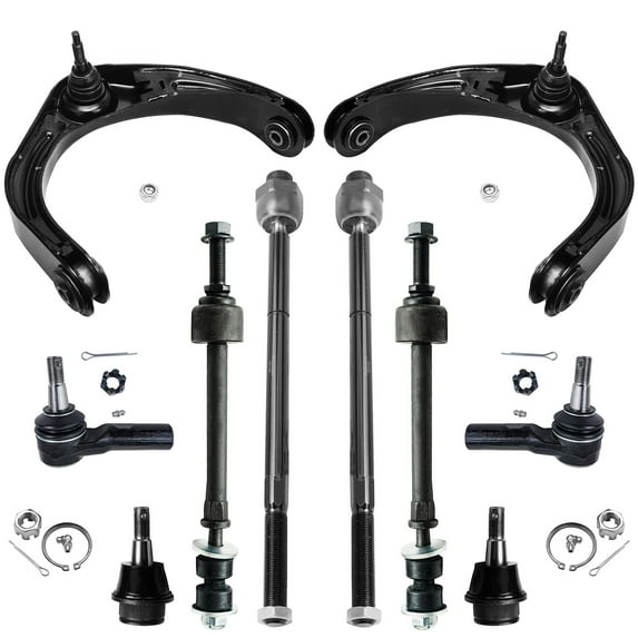 Detroit Axle - Front 8pc Control Arms Kit for 4WD 06-08 Dodge Ram 1500, 2 Upper Control Arms w/Ball Joints 2 Lower Ball Joints 2 Sway Bars 2 Inner Tie Rod Ends 2006 2007 2008 Replacement