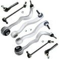 thumbnail image 1 of Detroit Axle - Front 8pc Control Arms Kit for BMW 525i 528i 530i 535i 545i 550i M5, 4 Lower Rearward & Forward Control Arms 2 Sway Bar Links 2 Outer Tie Rods Replacement, 1 of 6