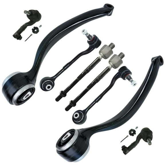 Detroit Axle - Front 8pc End Kit for BMW 328i 335i xDrive 325xi 328xi 330xi X1, 2 Lower Forward Control Arms with Ball Joint 2 Lower Rearward Control Arms 4 Outer Inner Tie Rods Replacement