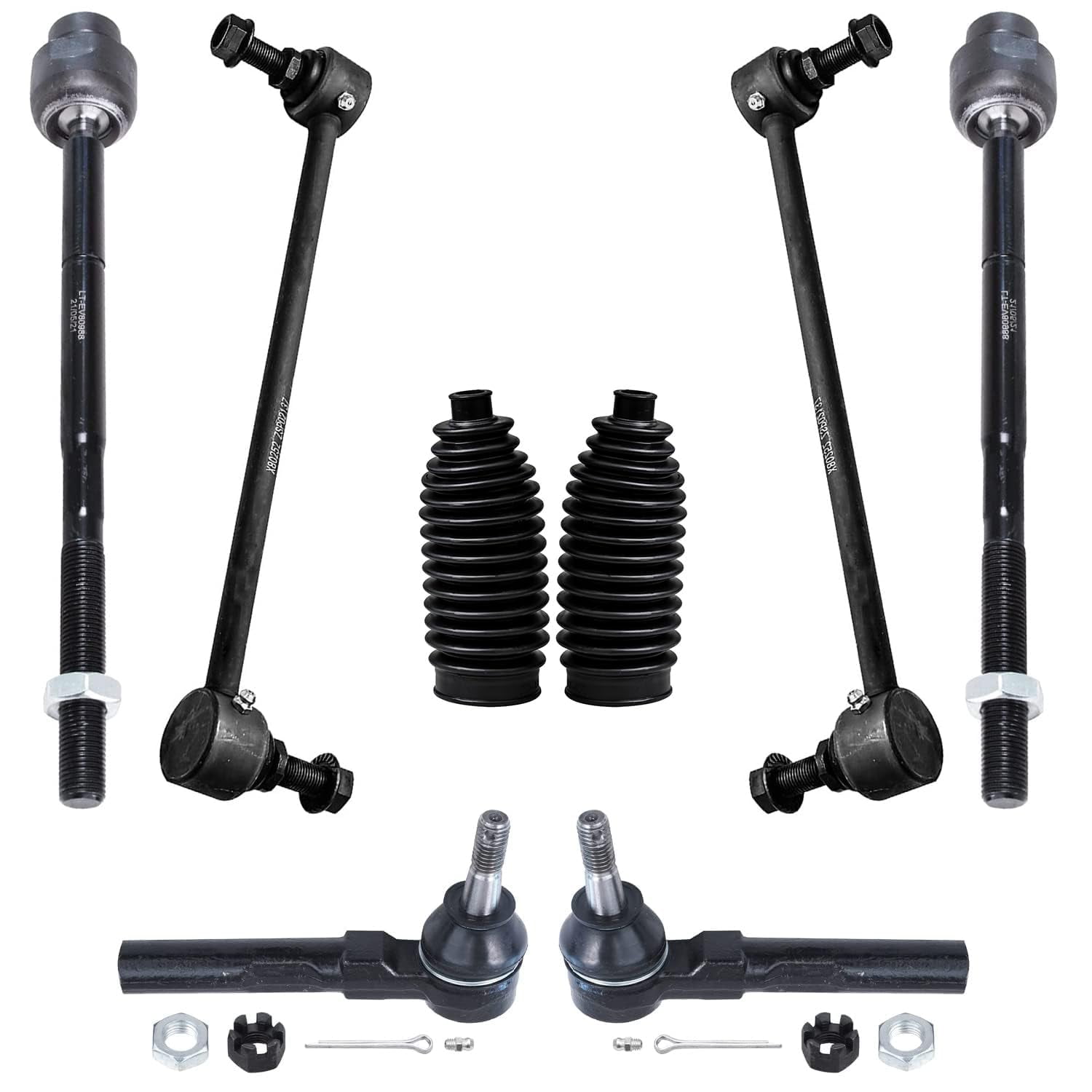 Detroit Axle - Front Inner Tie Rod Ends Replacement for Acura CL Honda Accord Accord Odyssey いすず Oasis - 2pc Set Detroit Axle - Front Inner Outer Tie Rods Idler Arm Adjustment