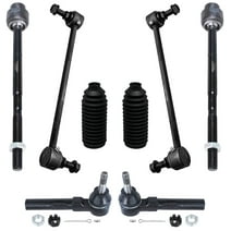Detroit Axle - Front 8pc Shock Absorbers Kit for 2004-2012 Chevy Malibu, 05-10 Pontiac G6, 07-09 Saturn Aura, 4 Tie Rod Ends 2 Sway Bars 2 Boots + Bellows Replacement