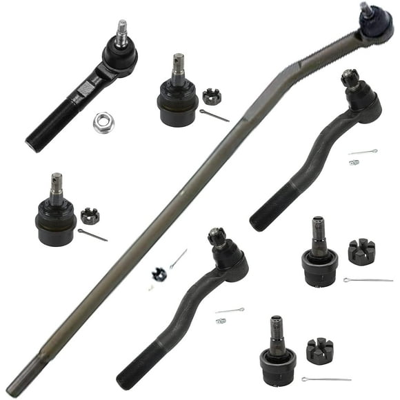 Detroit Axle - Front 8pc Suspension Kit for 07-17 Jeep Wrangler, 18 Wrangler JK, Tie Rod Ends Lower Upper Ball Joints 2007 2008 2009 2010 2011 2012 2013 2014 2015 2016 2017 Replacement