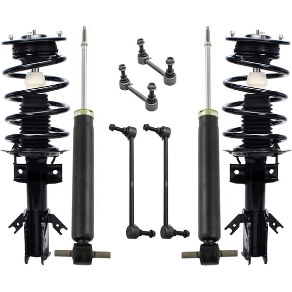 Detroit Axle - 8pc Struts Shock Absorbers Kit for 2013-2020 Ford Fusion, Front Struts w/Coil Spring Rear Shock Absorbers Front Rear Sway Bar Links Replacement
