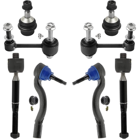 Detroit Axle - Front 8pc Suspension Kit for 16-20 Dodge Durango Jeep Grand Cherokee, 4 Tie Rod Ends 2 Sway Bars 2 Lower Ball Joints 2016 2017 2018 2019 2020 Replacement