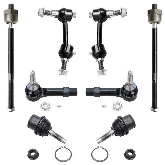 Detroit Axle - Front 8pc Suspension Kit for 2003-2006 Ford Expedition Lincoln Navigator 2004 2005 4 Inner Outer Tie Rods 2 Sway Bars 2 Lower Ball Joints Replacement