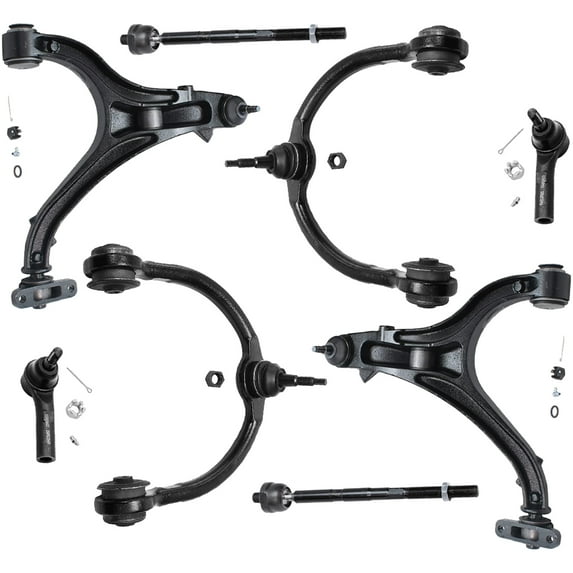 Detroit Axle - Front 8pc Suspension Kit for 2006-2010 Jeep Commander 2005-2010 Grand Cherokee Replacement 4 Upper & Lower Control Arms w/Ball Joints 4 Tie Rods