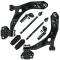 thumbnail image 1 of Detroit Axle - Front 8pc Suspension Kit for 2010-2013 Mazda 3 Sport, 2 Lower Control Arms w/Ball Joints 4 Tie Rods 2 Boot & Bellows 2010 2011 2012 2013 Replacement, 1 of 9