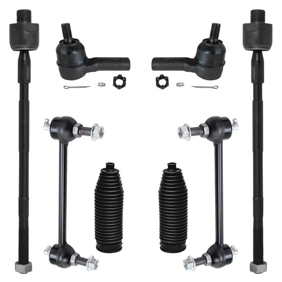 Detroit Axle - Front 8pc Suspension Kit for 96-04 Nissan Pathfinder, 97-03 Infiniti Qx4, Lower Ball Joints Outer and Inner Tie Rod Ends Boots 1996 1997 1998 1999 2000 2001 2002 2003 2004 Replacement