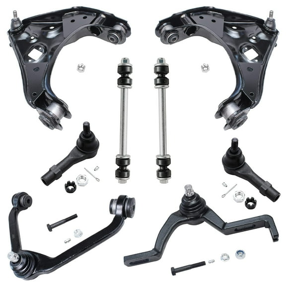 Detroit Axle - Front 8pc Suspension Kit for Ford Explorer Ranger Mazda B2500 B3000 B4000 Mercury Mountaineer, 4 Upper and Lower Control Arms w/Ball Joints 2 Sway Bars 2 Outer Tie Rods Replacement