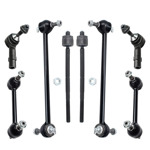 Detroit Axle - Front 8pc Suspension Kit for Ford Five Hundred Freestyle Taurus X Mercury Montego Sable, Tie Rod Ends Front and Rear Sway Bar Links Replacement