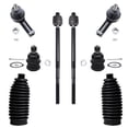 thumbnail image 1 of Detroit Axle - Front 8pc Suspension Kit for Hyundai 01-06 Elantra, 2003-2008 Tiburon, 2005-2009 Kia Spectra Spectra5, 4 Tie Rod Ends 2 Lower Ball Joints 2 Boots Replacement, 1 of 6