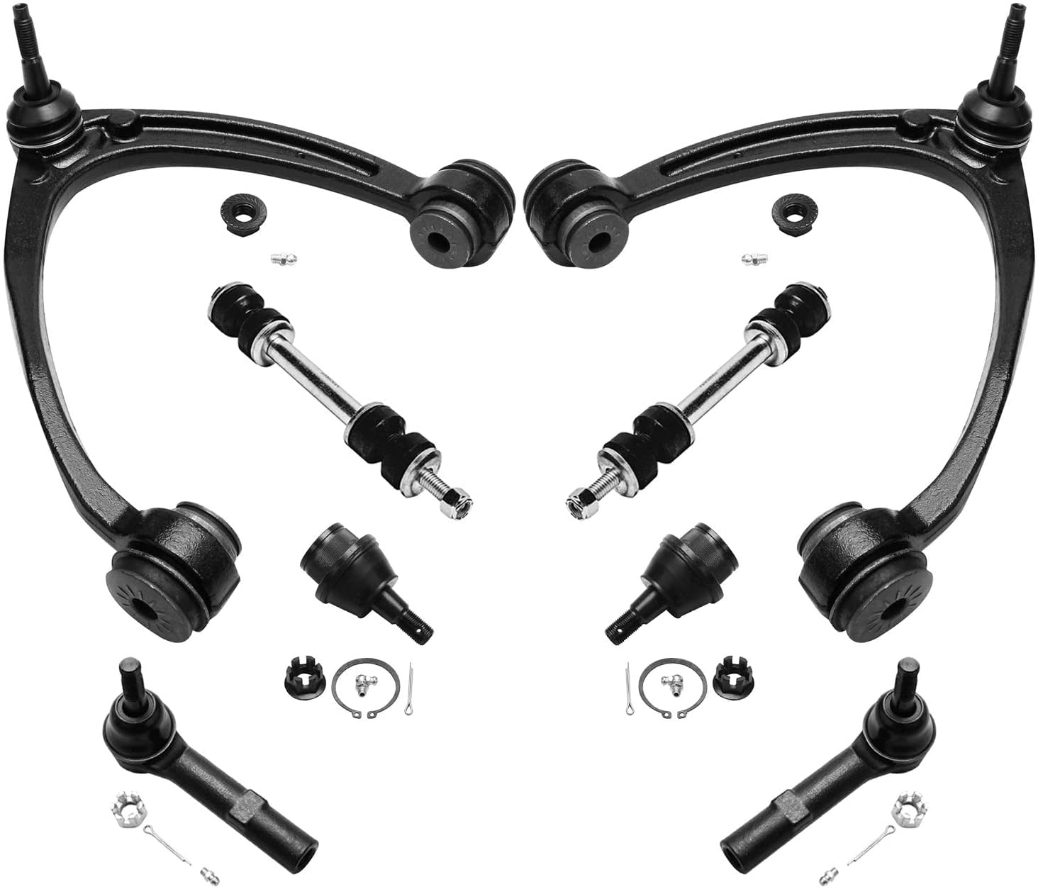 Detroit Axle - Front End 8pc Suspension Kit for 2008-2012 Honda Accord, 2009-2014 TSX 2010 2011, 2 Upper Control Arms w/Ball Joints, 2 Lower B並行輸入