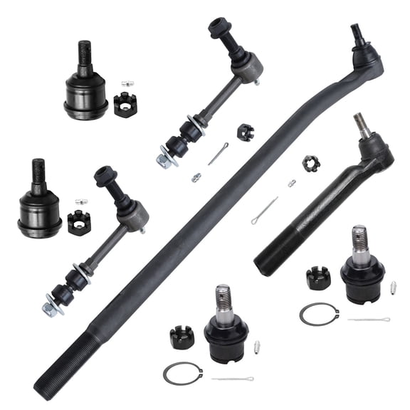 Detroit Axle - Front 8pc Suspension Kit for Dodge Ram 2500 3500, Upper Lower Ball Joints Inner Outer Tie Rod Ends Sway Bar Links Replacement