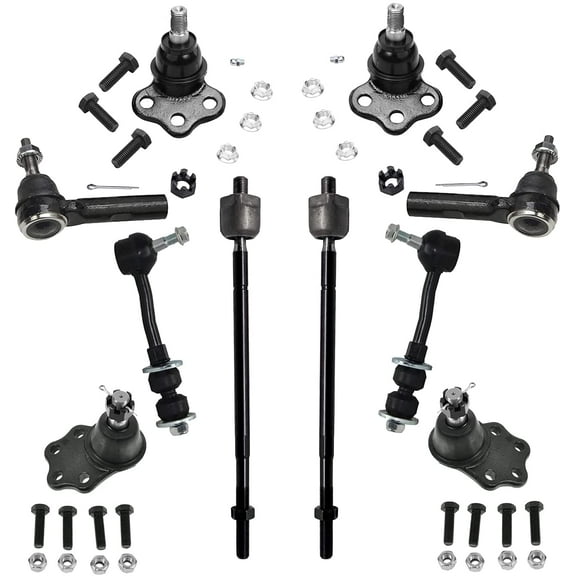 Detroit Axle - Front Ball Joints Sway Bars Tie Rods Replacement for 2000-2003 Dodge Durango Dakota