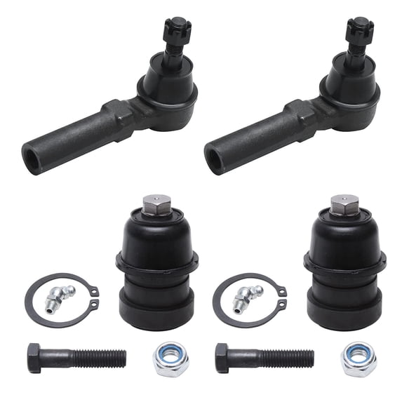 Detroit Axle - Front Ball Joints Tie Rods for 01-05 Chrysler PT Cruiser, 2000-2005 Dodge Neon, 2000-2001 Plymouth Neon, 2 Lower Ball Joints 2 Outer Tie Rods Replacement