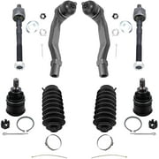 Detroit Axle - Front Ball Joints Tie Rods for 1992-1995 Honda Civic, 1994-1997 Integra, 2 Lower Ball Joints, 4 Inner and Outer Tie Rods, 2 Boots Replacement