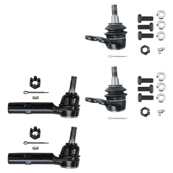 Detroit Axle - Front Ball Joints Tie Rods for GMC Acadia Chevy Traverse Buick Enclave Saturn Outlook 2 Lower Ball Joints 2 Outer Tie Rod Ends 2007 2008 2009 2010 2011 2012 2013 2014 Replacement