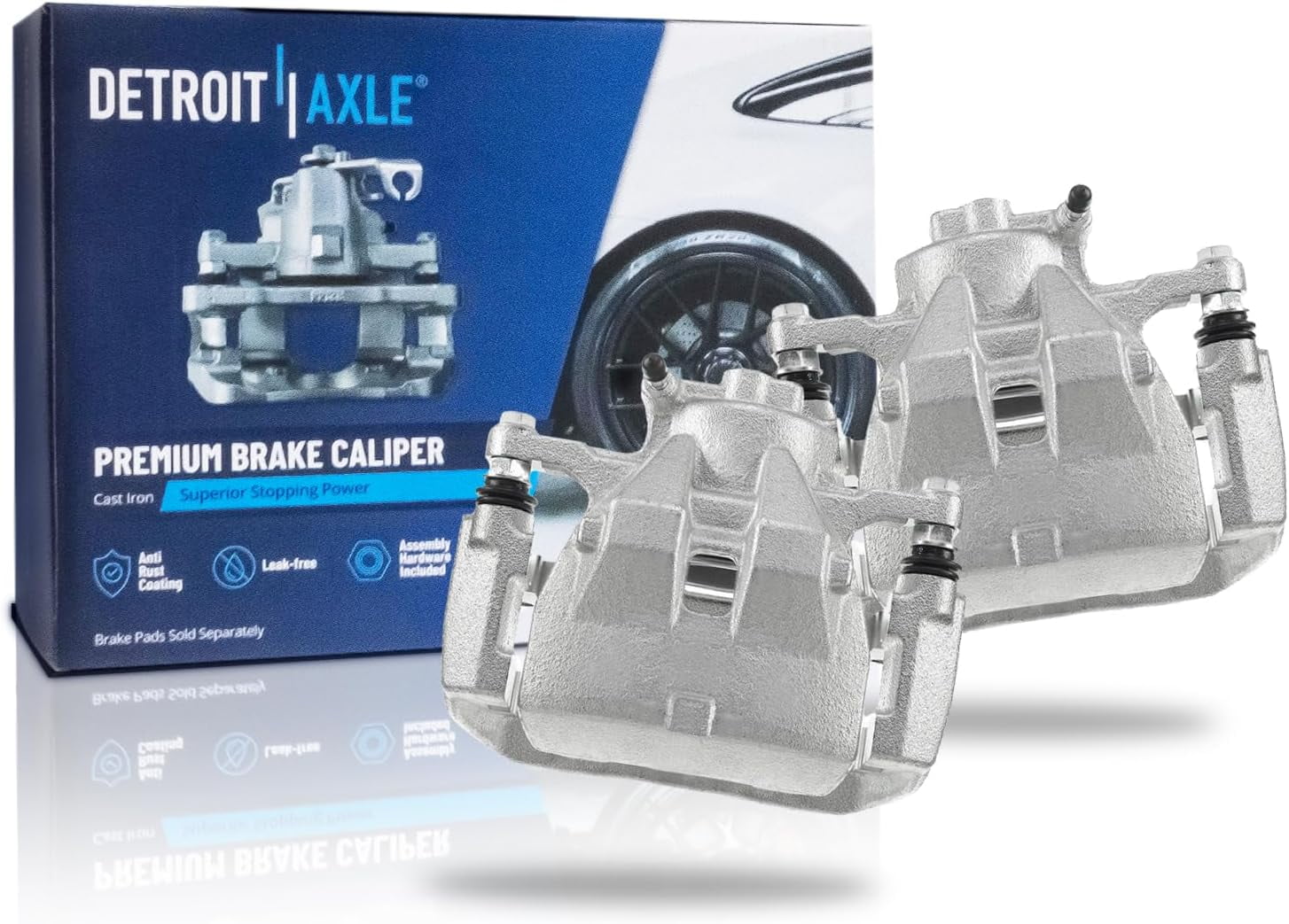 Detroit Axle - Front Brake Calipers for 07-17 Toyota Camry 08-18 Avalon 07-18 Lexus ES350, Disc Brake Calipers with Bracket 2007 2008 2009 2010 2011 2012 2013 2014 2015 2016 2017 Replacement