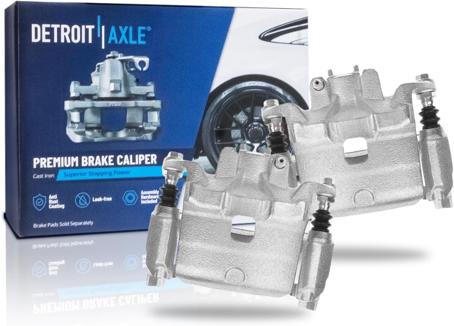 Detroit Axle - Front Brake Calipers for 2013-2021 Nissan Altima 2014-2017 Leaf, 2014 2015 2016 2017 2018 2019 2020 Disc Brake Calipers with Brackets Assembly Replacement