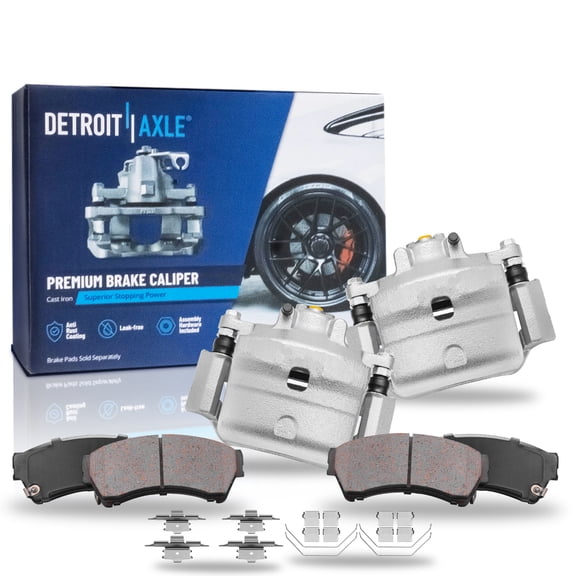 Detroit Axle - Front Brake Calipers Brakes Brake Pads Replacement for Mazda 6 Ford Fusion Lincoln MKZ