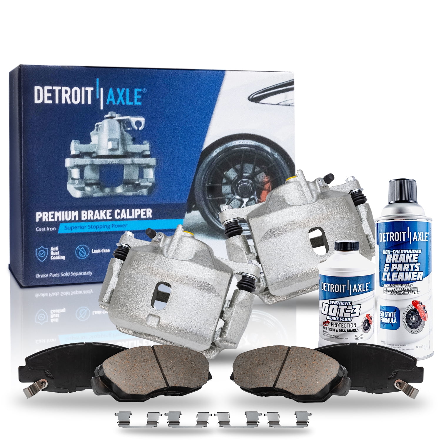 Detroit Axle Front Brake Calipers Brakes Brake Pads Replacement for