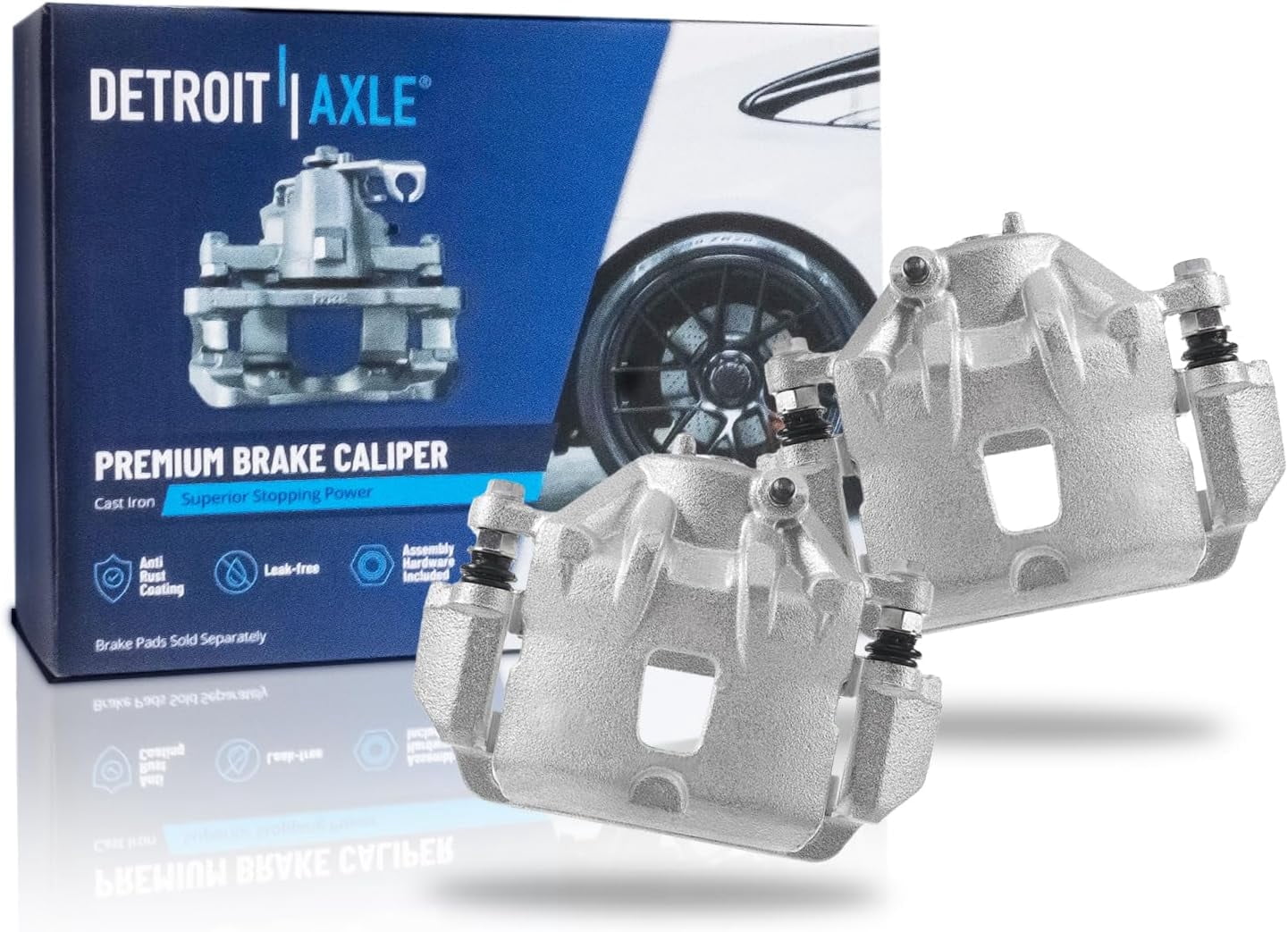 Detroit Axle - Front Brake Calipers for 07-10 Hyundai Elantra Kia Magentis, 06-10 Sonata Optima Disc Brake Calipers with Brackets Assembly 2006 2007 2008 2009 2010