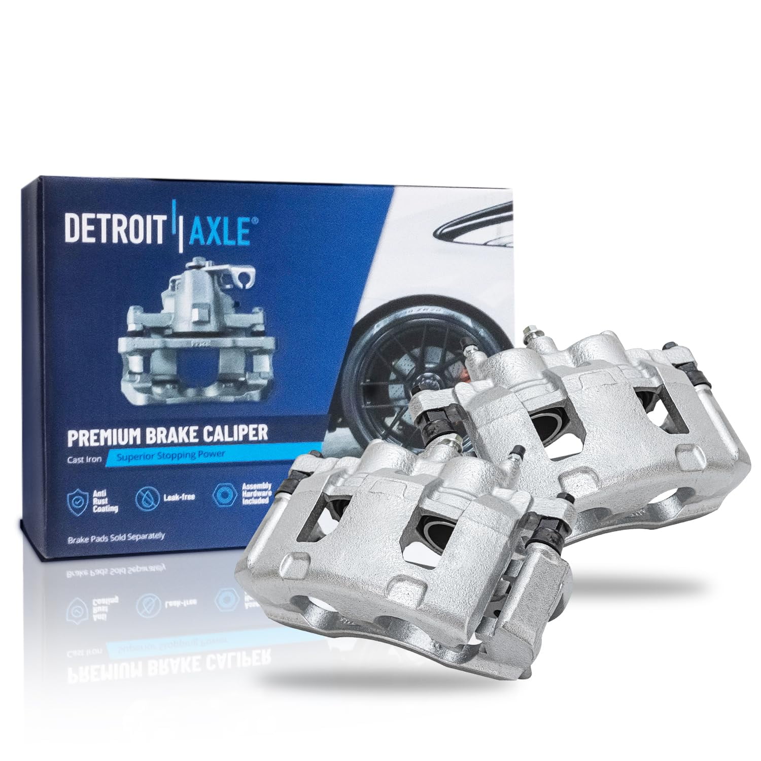 Detroit Axle - Front Brake Calipers for Chevrolet Impala Monte Carlo Buick Lucerne Disc Brake Calipers w/Bracket Replacement