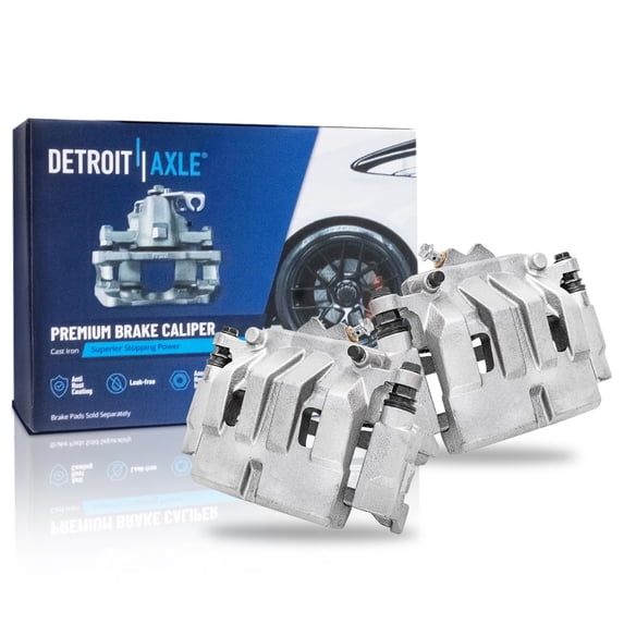 Detroit Axle - Front Brake Calipers w/Brackets Replacement for 2014 2015 2016 2017 2018 2019 2020 2021 2022 Jeep Cherokee - 2pc Set