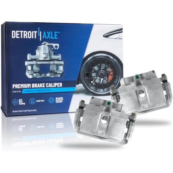 Detroit Axle - Front Brake Calipers w/Brackets Replacement for Chevrolet Silverado GMC Sierra 2500 3500