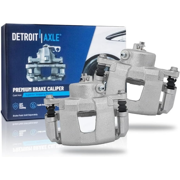 Detroit Axle - Front Brake Calipers w/ Brackets Replacement for Chevy Aveo Optra Spark EV Pontiac G3 Wave Suzuki Forenza Reno - 2pc Set