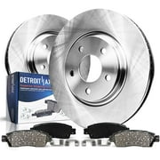 Detroit Axle - Front Brake Kit for 13-20 Ford Fusion, 13-16 Lincoln MKZ Replacement 2013 2014 2015 2016 2017 2018 2019 2020 Disc Brakes Rotors Ceramic Brake Pads: 11.81'' Rotors