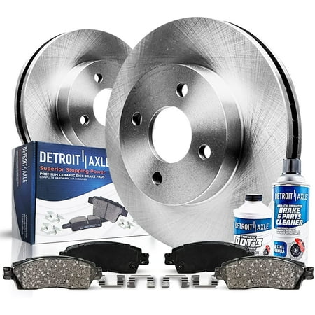 Detroit Axle - Front Brake Kit for 1993-2002 Saturn SC1 SC2 1991-2002 SL1 SL2 SL Disc Brake Rotors Ceramic Brakes Pads Replacement: 9.84 in Front Rotor