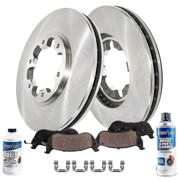 Detroit Axle - Front Brake Kit for 2003-04 Nissan Frontier 00-04 Xterra Disc Brake Rotors Ceramic Brakes Pads 2000 2001 2002 2004 Replacement: 11.13" Rotor