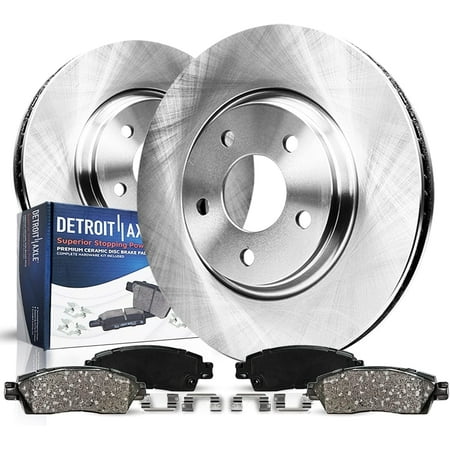 Detroit Axle - Front Brake Kit for 2011-2016 Mini Cooper Countryman Paceman, 2012 2013 2014 2015 Disc Brake Rotors Ceramic Brake Pad: 12.08" Rotors