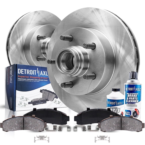 Detroit Axle - Front Brake Kit for 1998-2000 Mazda B3000 B4000, 1998-2001 Ford Ranger B2500, Disc Brake Rotors Ceramic Brakes Pads Replacement: 10.28" inch Rotor