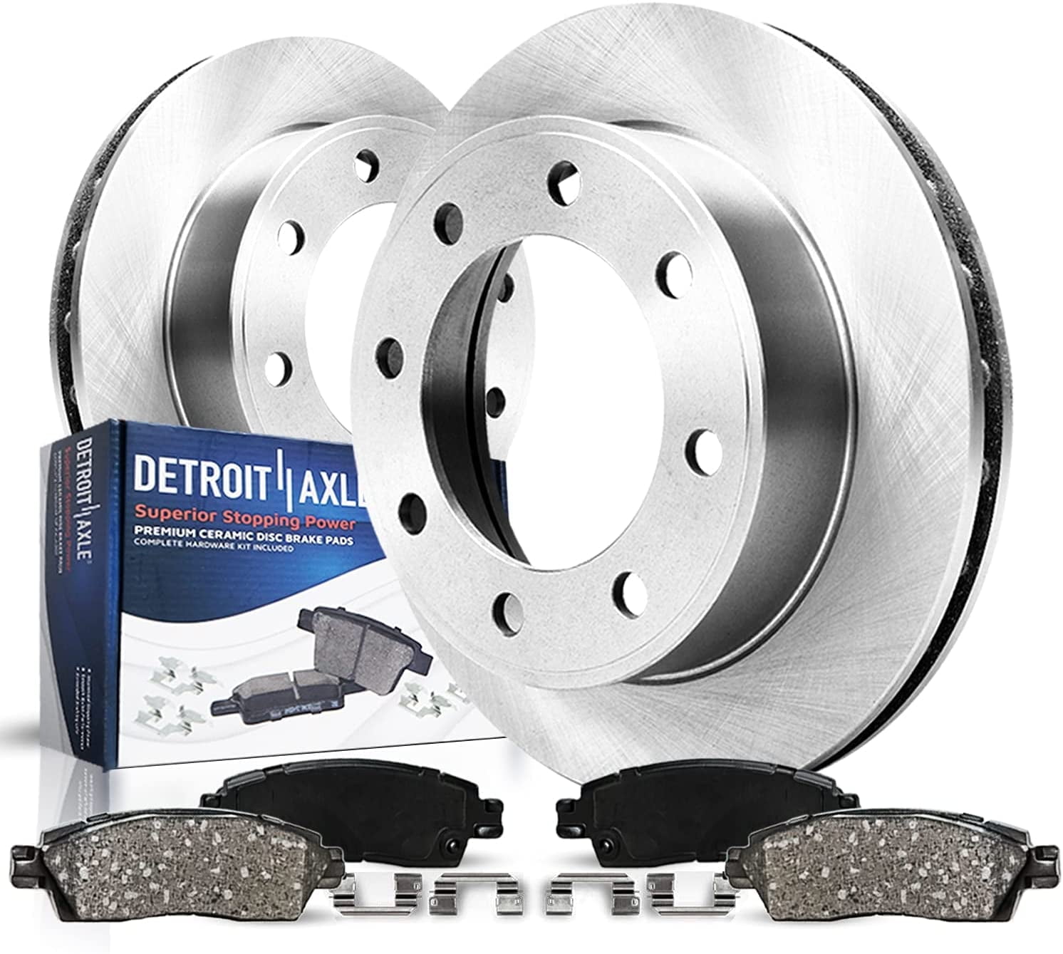 Detroit Axle Front Brake Rotors For 1998-2002 Crown Victoria/Grand Marquis/Town Car - Pair Of Zinc Plated Disc Brakes, R-54060 3 thumbnail image