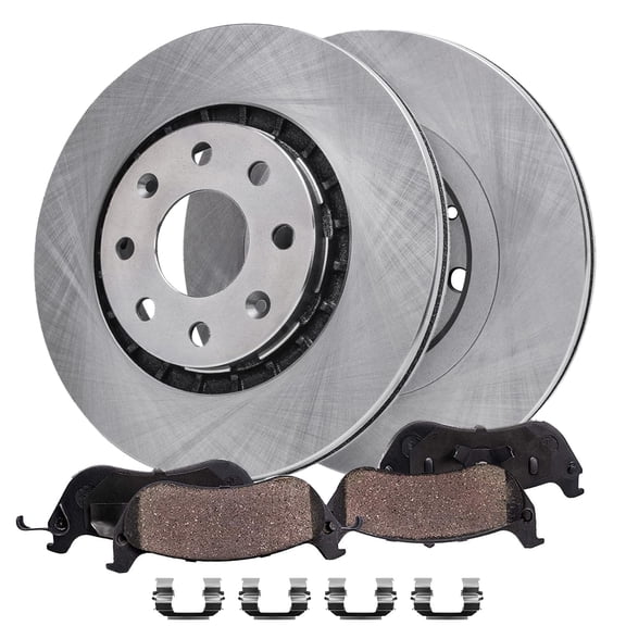 Detroit Axle - Front Brake Kit for Chevy Aveo Aveo5 Spark EV Pontiac G3 Wave Wave5 Swift+, 10.08" inch Disc Brake Rotors Ceramic Brake Pads with Hardware Replacement