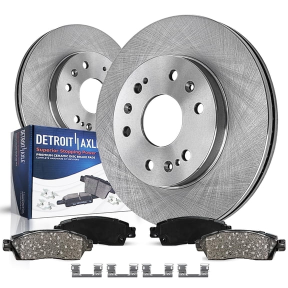 Detroit Axle - Front Brake Kit for Cadillac Escalade Chevy GMC Silverado Suburban Express Sierra Savana Yukon XL 1500 ESV EXT XTS Brake Rotors Ceramic Brakes Pads: 12.99" inch Rotor