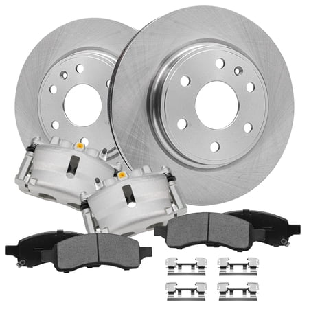 Detroit Axle - Front Brake Kit for Chevy Traverse GMC Acadia Buick Enclave Saturn Outlook Brake Rotors Brake Calipers w/Brackets Ceramic Brakes Pads Replacement [12.80 inch Rotors]