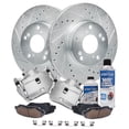 thumbnail image 1 of Detroit Axle - Front Brake Kit for 02-04 Honda CR-V, 2003-2011 Element Drilled & Slotted Brake Rotors and Ceramic Brakes Pads Calipers Replacement, 1 of 6