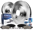 thumbnail image 1 of Detroit Axle - 4 Lugs Front Brake Kit for 2002-2007 Mitsubishi Lancer, Disc Brake Rotors 2002 2003 2004 2005 2006 2007 Ceramic Brake Pads: 10.12'' Rotor, 1 of 7