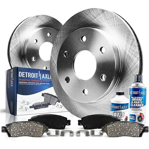 Detroit Axle - Front Brake Kit for 2003 Dodge Durango Disc Brake Rotors and Ceramic Brakes Pads Replacement